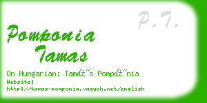 pomponia tamas business card